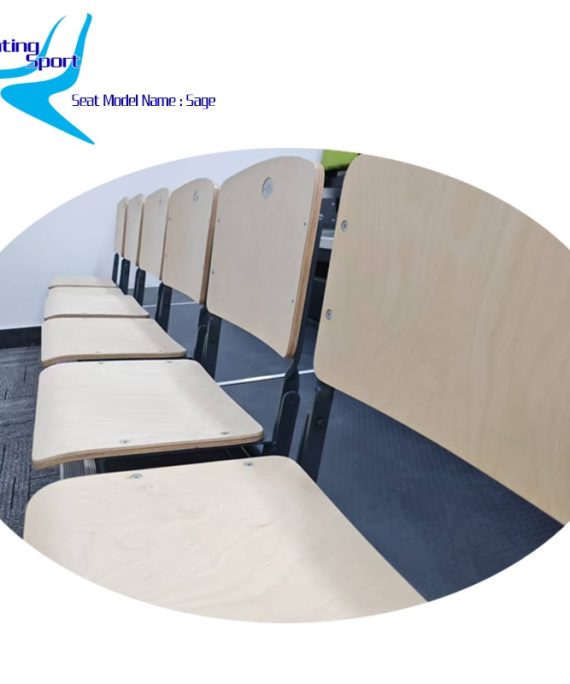Foldable wooden chair retractable seat indoor telescopic tribune - Saga wooden foldable seat