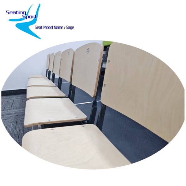 Foldable wooden chair retractable seat indoor telescopic tribune - Saga wooden foldable seat