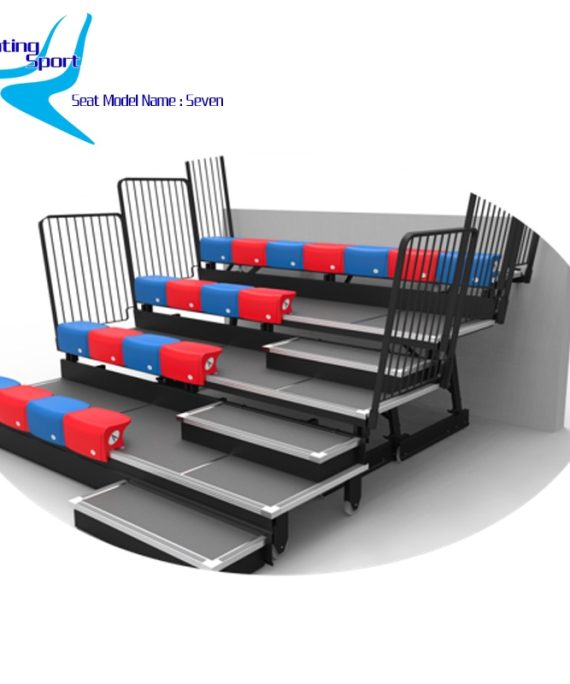 Retractable seating telescopic tribune for indoor seating -Seven model