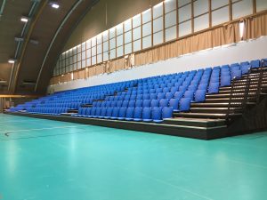 Basketball hall seat retractable seating indoor foldable tribune -Plasflip