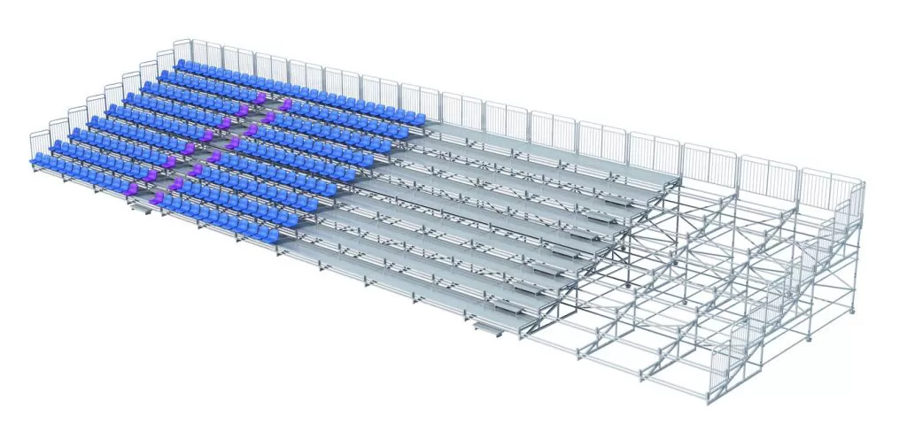 Demountable grandstand temporary tribune scaffolding structure out door steel bleacher