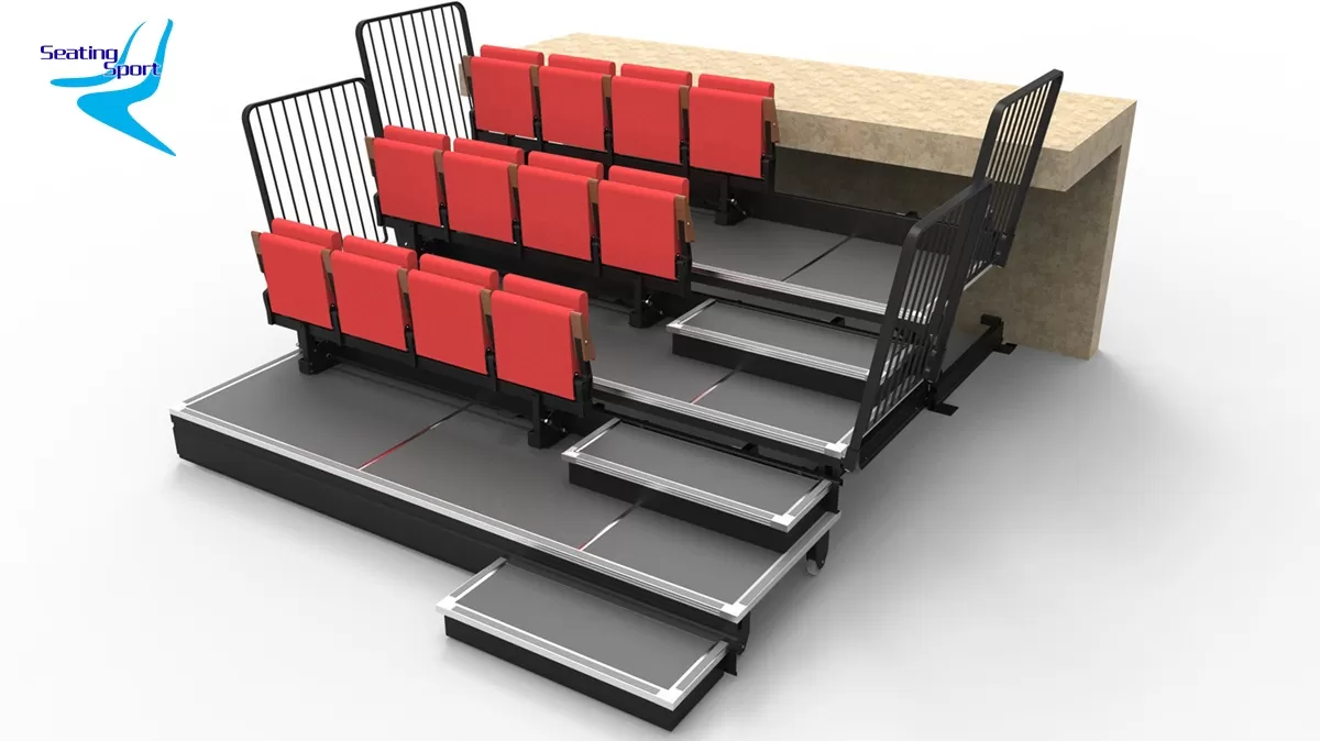 Luxury Upholstered Retractable Seating: Folding Premium Seats with Armrests